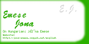 emese jona business card